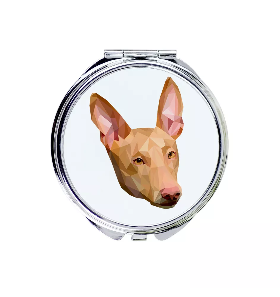 Pharaonenhund, Pharaoh Hound, Kelb tal-Fenek - Spiegel mit Foto und geometrischem Aufdruck der Marke Art-Dog