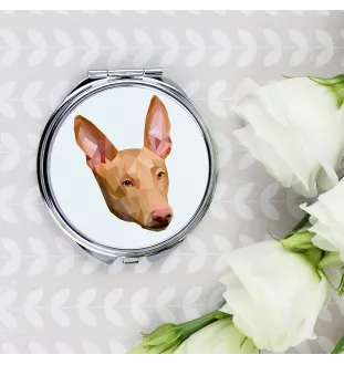Chien du pharaon, Lévrier du pharaon - miroir avec une image et un motif géométrique de la marque Art-Dog