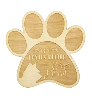 Berger de Picardie, Berger Picard - Sous-verre mug, sous-verre gravé avec chien, cadeau pour amoureux des chiens par la marque Art-Dog