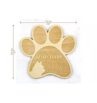 Berger de Picardie, Berger Picard - Tasse Untersetzer, graviert Untersetzer mit Hund, Geschenk für Hundeliebhaber von Art-Dog Marke