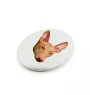 Pharaoh Hound, Kelb tal-Fenek - a plate with a geometric design and the brand name Art-Dog