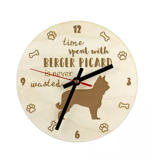 Picardy Sheepdog, Berger Picard, Picardy Shepherd - clock with dog, wooden clock with engraving, personalised clock by Art-Dog