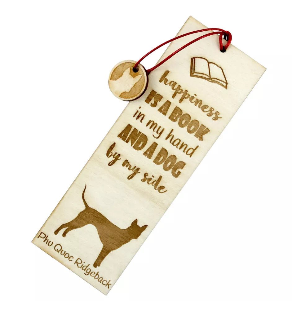 Phu Quoc Ridgeback - dog bookmark, personalized bookmark, dog gadget for Art-Dog brand readers
