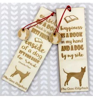 Phu Quoc Ridgeback - dog bookmark, personalized bookmark, gift for bookworm from Art-Dog brand