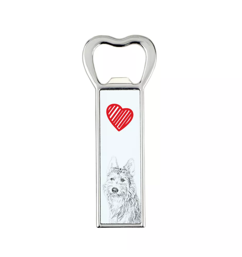 Picardy Sheepdog, Berger Picard, Picardy Shepherd - bottle opener with a dog, personalized fridge opener, unique gift for a man by Art-Dog brand