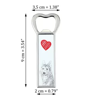 Picardy Sheepdog, Berger Picard, Picardy Shepherd - bottle opener with a dog, personalized fridge opener, unique gift for a man by Art-Dog brand