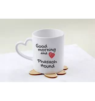 Pies faraona kubek z psem good morning serce Art-Dog