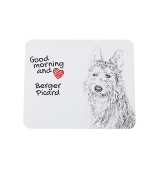 Berger de Picardie, Berger Picard - Mauspad mit Druck, personalisiertes Mauspad mit Hund, einzigartiges Gadget für Büroangestellte von Art-Dog.