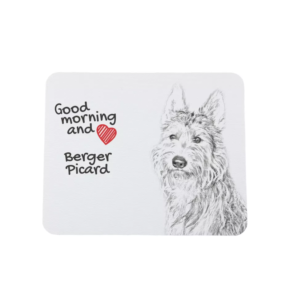 Picardy Sheepdog, Berger Picard, Picardy Shepherd - mouse pad with print, personalized dog-themed mouse pad, unique gadget for an office worker by Art-Dog brand