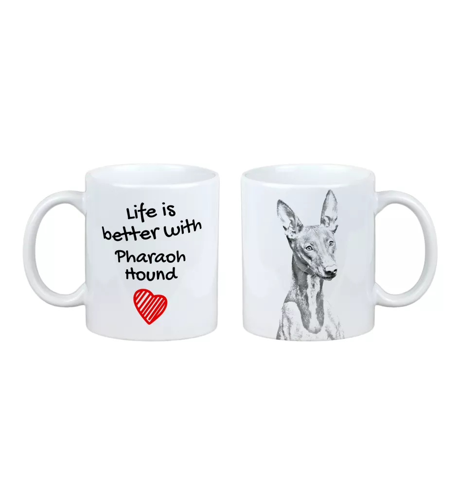 Pharaoh Hound, Kelb tal-Fenek - cup with a dog, cup with a photo, personalized gift from the Art-Dog brand