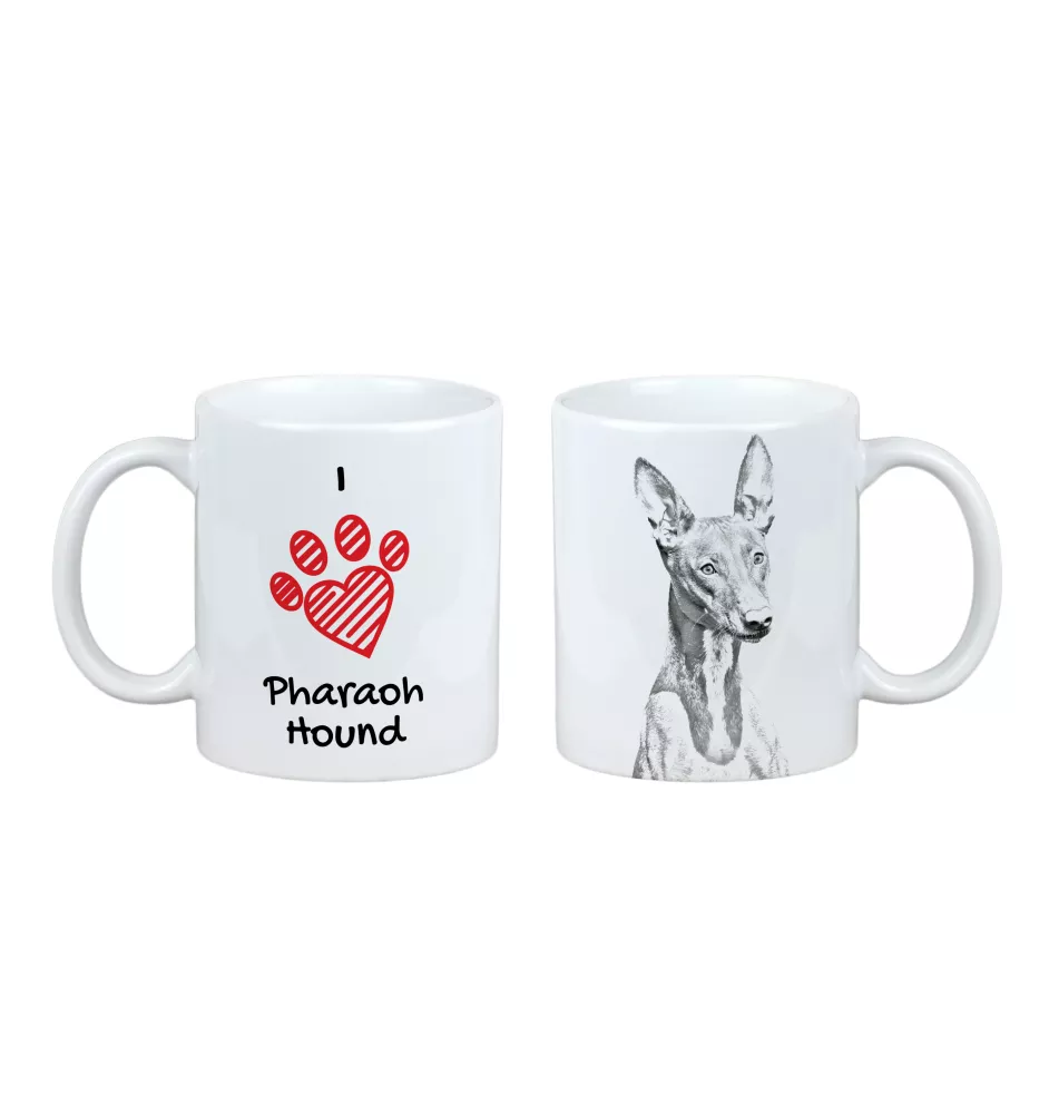 Pharaoh Hound, Kelb tal-Fenek - cup with a dog, cute cup with graphics, a gift with your photo from the Art-Dog brand