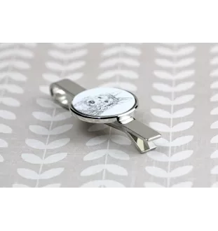 Owczarek pikardyjski spinka do krawatu z psem Art-Dog