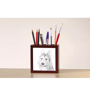 Owczarek pikardyjski stojak na długopisy z psem Art-Dog
