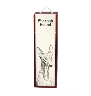Pharaonenhund, Pharaoh Hound, Kelb tal-Fenek - Weinbox mit Hund, Alkoholbox mit Grafik, personalisierte Geschenkbox der Marke Art-Dog