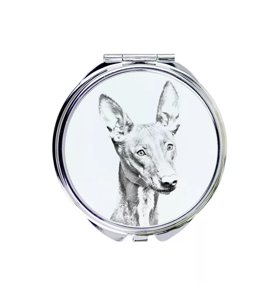 Chien du pharaon, Lévrier du pharaon - miroir de poche avec chien, miroir personnalisé pour sac à main, miroir compact avec impression de la marque Art-Dog