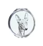 Pharaoh Hound, Kelb tal-Fenek - Pocket mirror with a dog, personalized mirror for a purse, compact mirror with Art-Dog brand print.