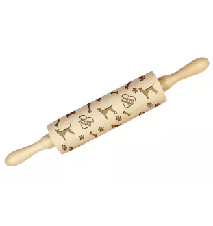 Phu Quoc Ridgeback - rolling pin with a dog, decorating cookies with a rolling pin in patterns, a gift for the ceramicist of the Art-Dog brand