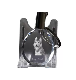 Owczarek pikardyjski brelok do kluczy owalny z psem Art-Dog
