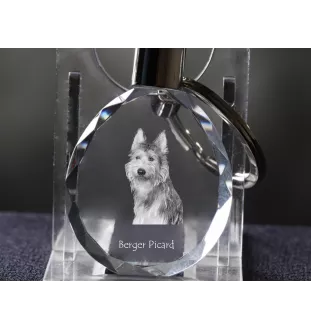 Berger de Picardie, Berger Picard - pendentif avec une photo de chien, porte-clés en cristal dans une boîte cadeau, un cadeau unique par Art-Dog