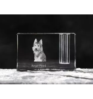 Owczarek pikardyjski penholder kryształowy z psem Art-Dog
