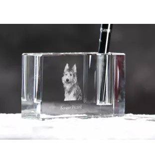 Owczarek pikardyjski penholder kryształowy z psem Art-Dog