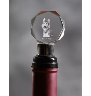 Berger de Picardie, Berger Picard - Flaschenverschluss, Weinverschluss aus Kristall mit Foto, personalisiertes Geschenk für Barkeeper der Marke Art-Dog