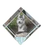 Berger de Picardie, Berger Picard - Kristallwürfel mit Bild, Pferdebild im Kristall, sechseckiger Papierclip der Marke Art-Dog