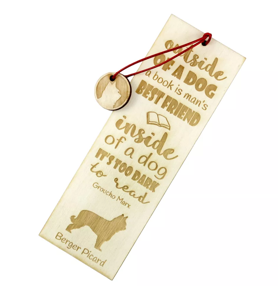 Berger de Picardie, Berger Picard - marque-page pour livre avec chien, marque-page personnalisé, cadeau pour les amateurs de livres de la marque Art-Dog