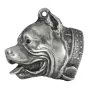 Pit Bull, American Pit Bull Terrier, Pitbull Terrier, APBT - Silver-plated key ring with dog, handbag decoration, backpack pendant by Art-Dog brand