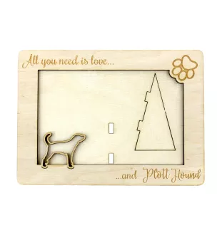 Plott Hound - Fotorahmen, gravierter Holzrahmen, ein schönes Gadget für den Hundeliebhaber von Art-Dog