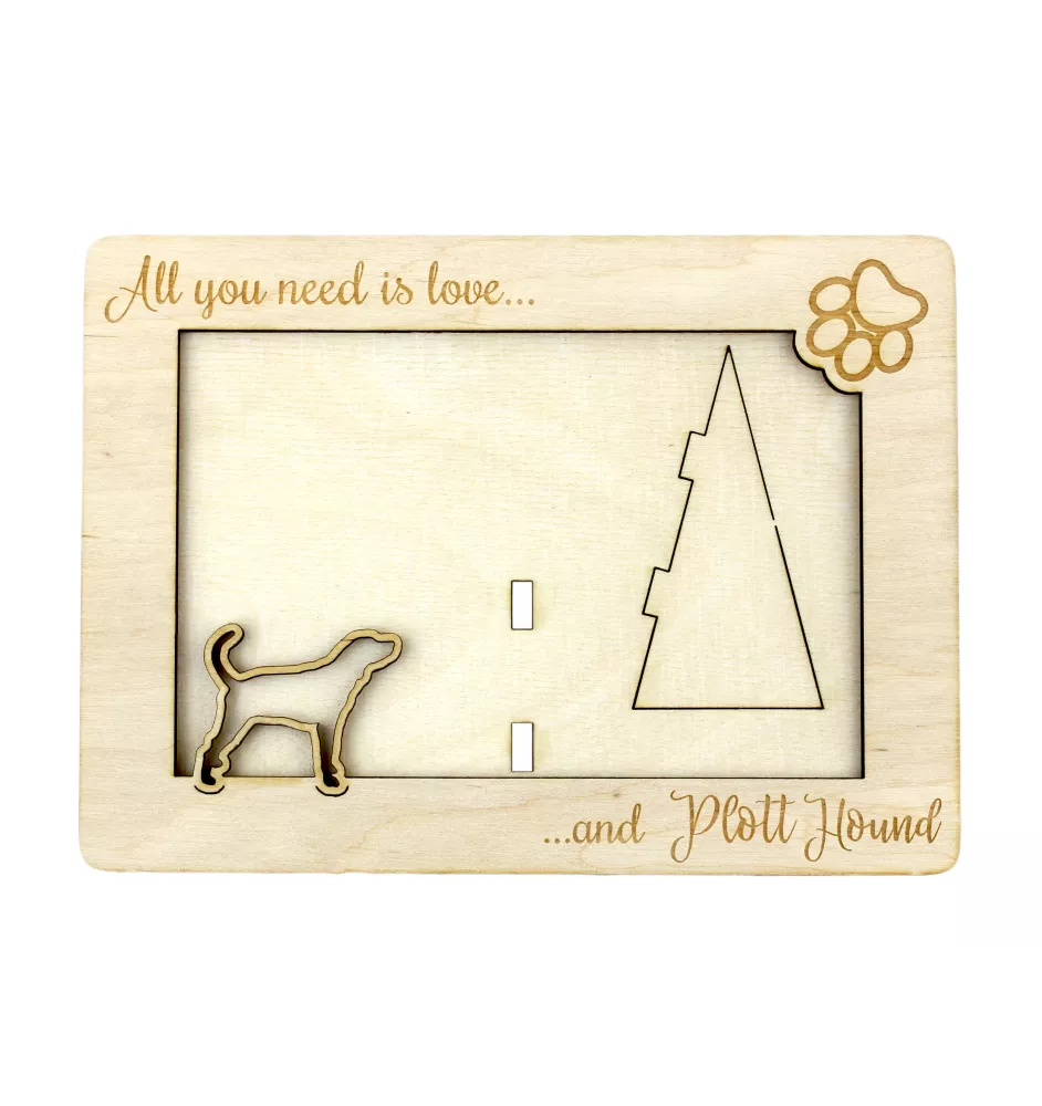 Plott Hound - Fotorahmen, gravierter Holzrahmen, ein schönes Gadget für den Hundeliebhaber von Art-Dog