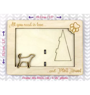Plott Hound ramka na zdjęcie ze sklejki Art-Dog