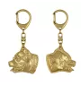 Pit Bull, American Pit Bull Terrier, Pitbull Terrier, APBT - Gilded key ring with dog, handbag decoration, luxury accessory by Art-Dog brand