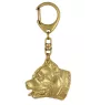 Pit Bull, American Pit Bull Terrier, Pitbull, APBT - Vergoldeter Schlüsselanhänger mit Hund, Handtaschenschmuck, Luxus-Accessoire der Marke Art-Dog