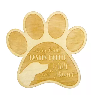 Plott Hound - Tasse Untersetzer, graviert Untersetzer mit Hund, Geschenk für Hundeliebhaber von Art-Dog Marke