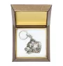Pit Bull, American Pit Bull Terrier, Pitbull Terrier, APBT - Silver-plated pendant with a dog in a decorative box, handbag decoration, backpack pendant by Art-Dog brand