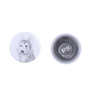 Owczarek pikardyjski kolczyki z psem mały Art-Dog