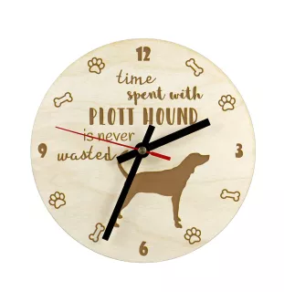 Plott Hound - horloge avec chien, horloge en bois avec gravure, horloge personnalisée par Art-Dog