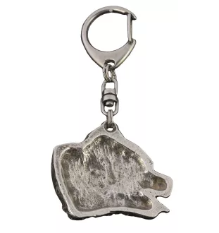 Pit Bull, American Pit Bull Terrier, Pitbull, APBT - Porte-clés argenté avec un chien dans une boîte cadeau, décoration de sac à main, pendentif de sac à dos par la marque Art-Dog