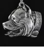 Pit Bull, American Pit Bull Terrier, Pitbull, APBT - collier avec un chien, pendentif en plaqué argent pour les fans de chiens, bijoux uniques de la marque Art-Dog