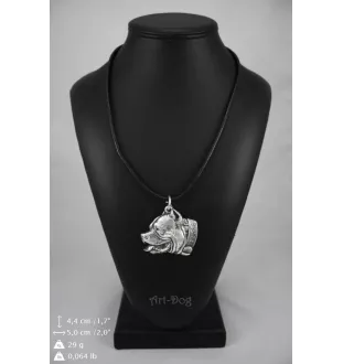 Pit Bull, American Pit Bull Terrier, Pitbull, APBT - Halskette mit Hund, versilberter Anhänger für Hundefans, einzigartiger Schmuck der Marke Art-Dog
