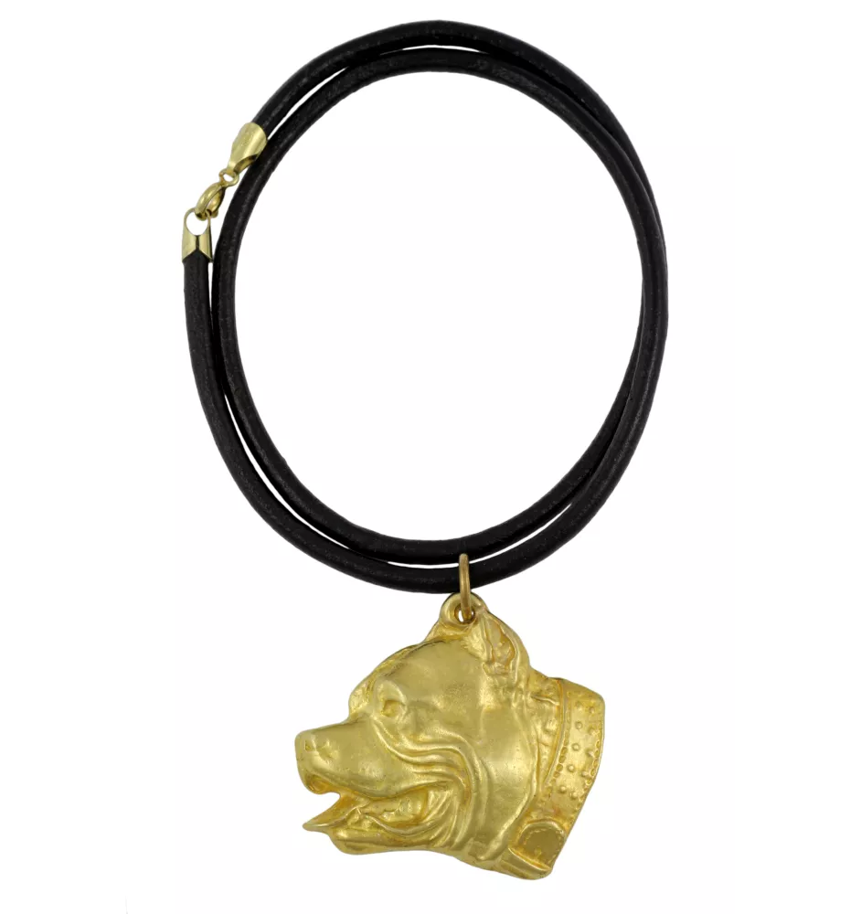 Pit Bull, American Pit Bull Terrier, Pitbull, APBT - Collier pour chien, pendentif plaqué or pour fan de chien, bijoux uniques de la marque Art-Dog