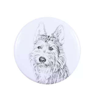 Berger de Picardie, Berger Picard Magnet mit einem Hundepfotenabdruck, außergewöhnlich leicht, starker Magnet, handgefertigtes Produkt der Marke Art-Dog