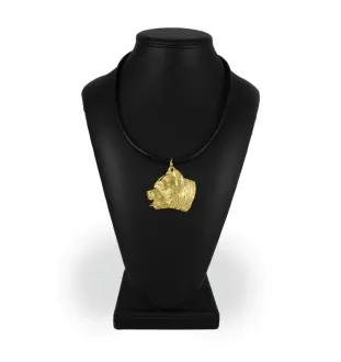 Pit Bull, American Pit Bull Terrier, Pitbull, APBT - Hundehalsband, vergoldeter Anhänger für Hundefans, einzigartiger Schmuck der Marke Art-Dog