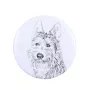 Owczarek pikardyjski przypinka z psem duża Art-Dog