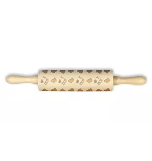 Picardy Sheepdog, Berger Picard, Picardy Shepherd - patterned rolling pin with a dog, rolling pin for dough and ceramics, a gift for a pastry chef from the Art-Dog brand