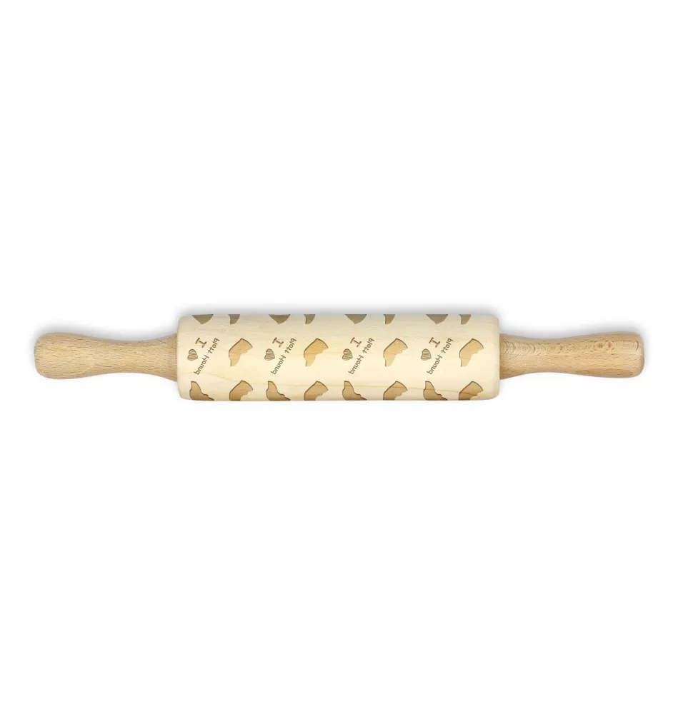 Plott Hound - kleiner Nudelholz mit Hundemuster, Nudelholz für Kinder, Verzierung von Keramikton von Art-Dog.