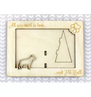 Pitbull, Pit Bull ramka na zdjęcie ze sklejki Art-Dog