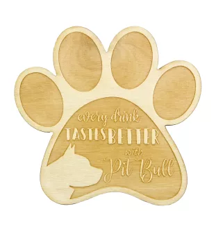 Pit Bull, American Pit Bull Terrier, Pitbull, APBT - Sous-verre mug, sous-verre gravé avec chien, cadeau pour amoureux des chiens par la marque Art-Dog