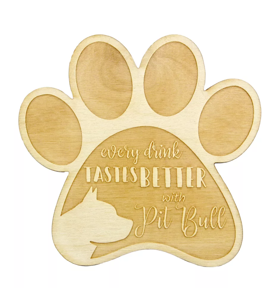 Pit Bull, American Pit Bull Terrier, Pitbull, APBT - Sous-verre mug, sous-verre gravé avec chien, cadeau pour amoureux des chiens par la marque Art-Dog